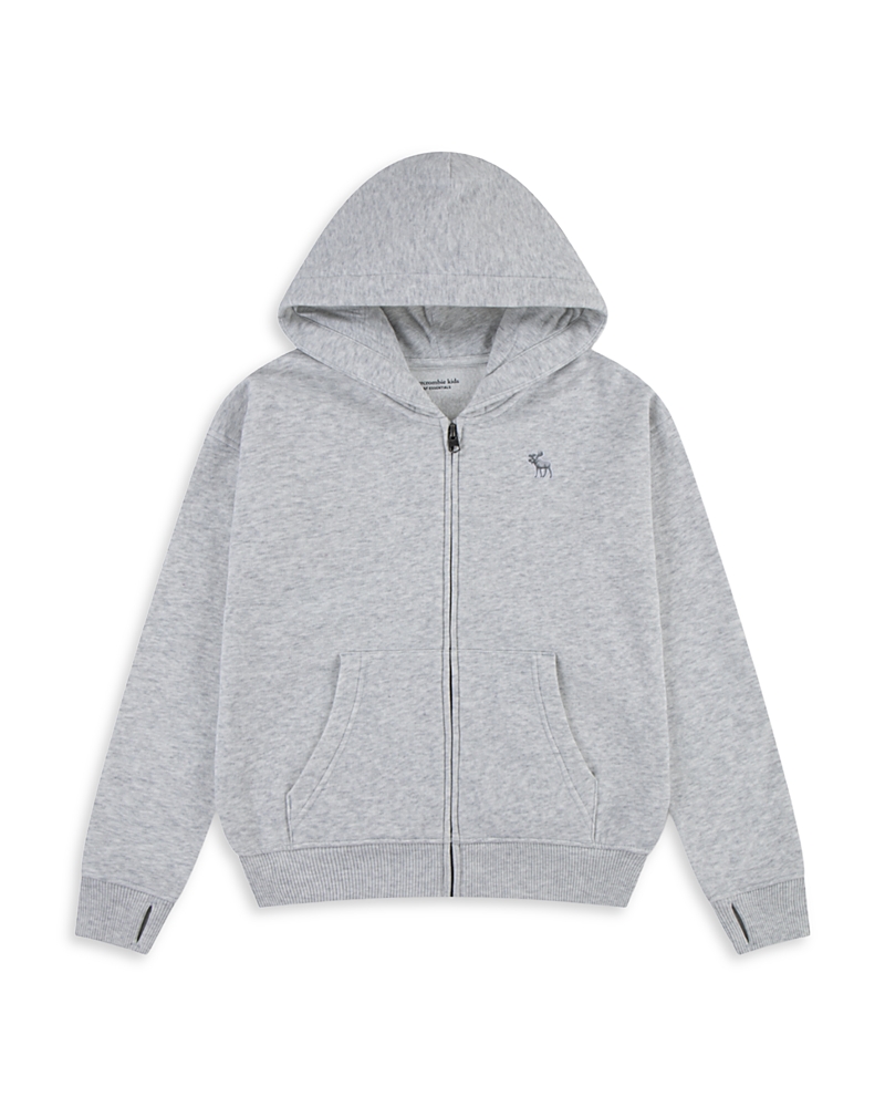 Abercrombie Kids Boys' Essentials Full Zip Hoodie - Little Kid, Big Kid In Gray