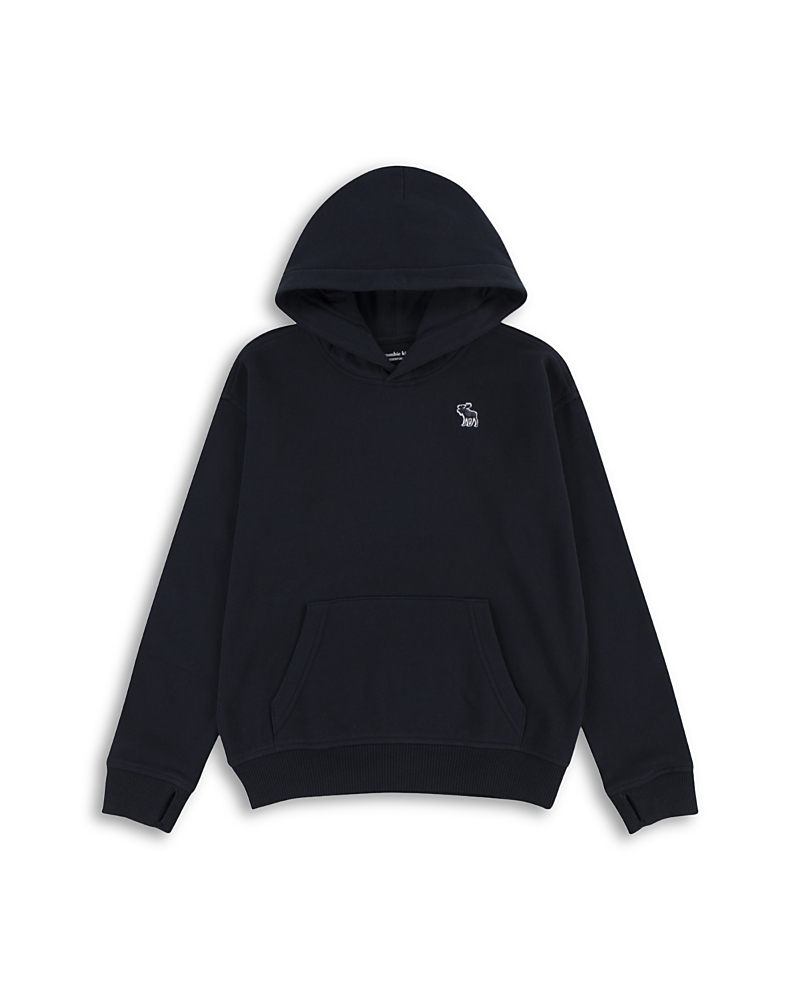 Abercrombie Boys Essential Full Zip Hoodie In Gray