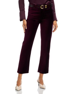 Le Sleek Straight High Rise Jeans in Full Glass Velvet