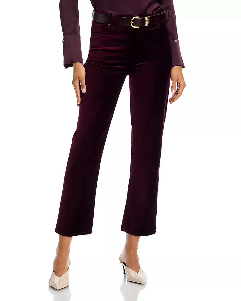 Frame Le Sleek Straight High Rise Jeans in Full Glass Velvet
