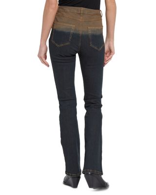 Ceri High Rise Slim Flared Jeans in Dip Dye Black