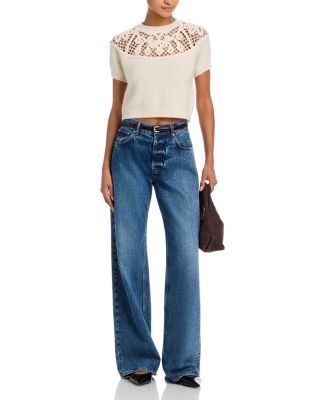 The Cashmere Lace Gathered Sweater