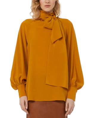 Guido Ochre Silk Blouse