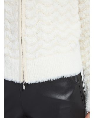 Ivanna Zip Crewneck Cardigan Sweater