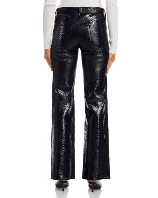 The Leather Rodeo Mid Rise Jeans in Black Snake