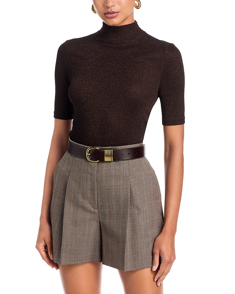 Frame The Lurex Turtleneck Tee