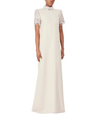 Edie Sequin-Embellished High-Neck Maxi Dress