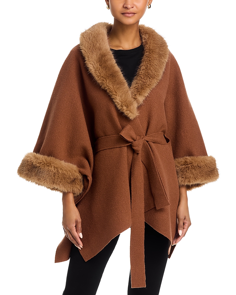 Alice And Olivia Joanne Sweater Coat In Brown