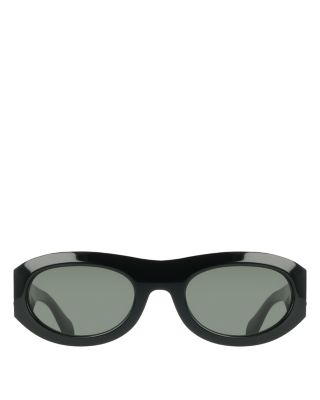 Solid Oval Sunglasses, 54mm