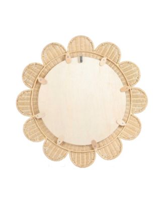 Coralie Rattan Round Mirror