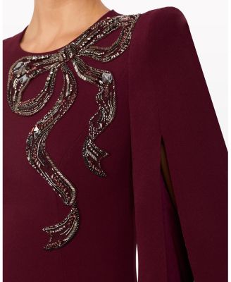 Love Bow Split-Sleeve Midi Dress