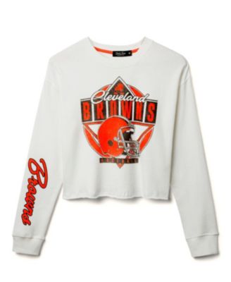  Women's NFL Cleveland Browns Helmet Crop Fleece