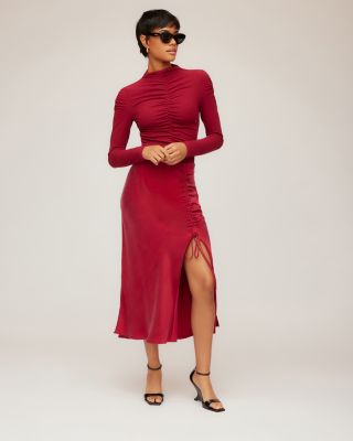 Fiona Shirred Midi Skirt