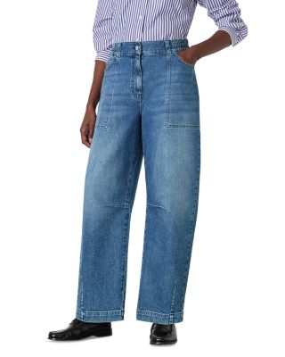 Elasticated Waist Barrel Jean in Denim