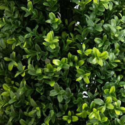 4' UV Resistant Artificial Boxwood Plant with Integrated Ground Stake (Indoor/Outdoor) - Set of 2