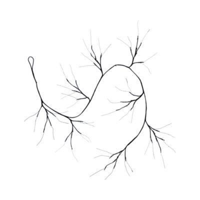 6.5&#39; Pre-Lit Artificial Halloween Black Twig Garland with 48 Purple LED Lights