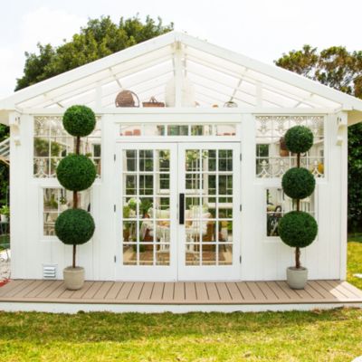 7' UV Resistant Artificial Triple Ball Boxwood Topiary Tree 