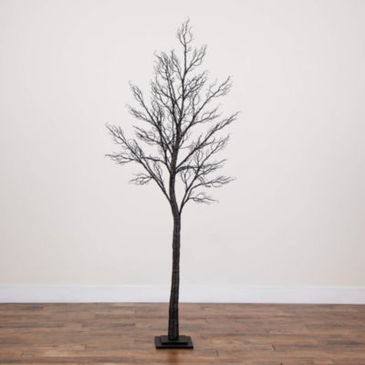7' Pre-Lit Halloween Minimalist Twig Artificial Fall Tree