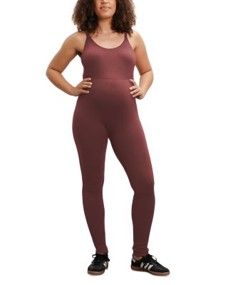 Ribbed Maternity & Nursing Jumpsuit