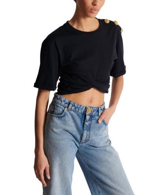  Cropped Tie T-Shirt