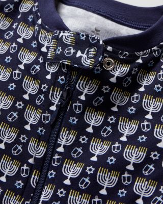 Unisex Festival of Lights Pima Footie - Baby