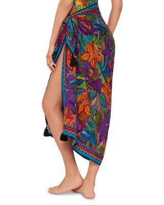 Cactus Flower Pareo Swim Cover-Up