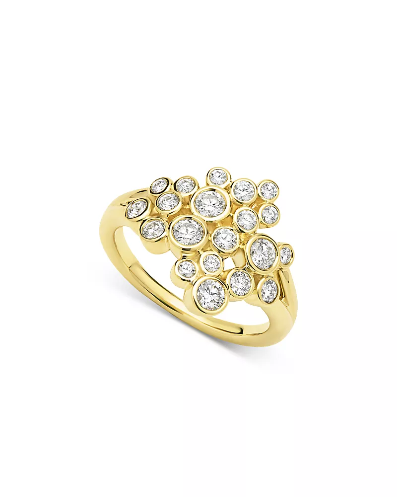 Lagos 18K Yellow Gold Fizz Diamond Bezel Cluster Ring