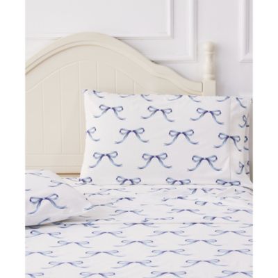 Crisp Bows Percale Sheet Set, Queen