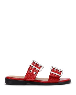 Women's Buckled Slide Sandals