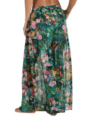 Sharon Charonda Butterfly Sheer Wide Leg Pants Swim Cover-Up - Exclusive