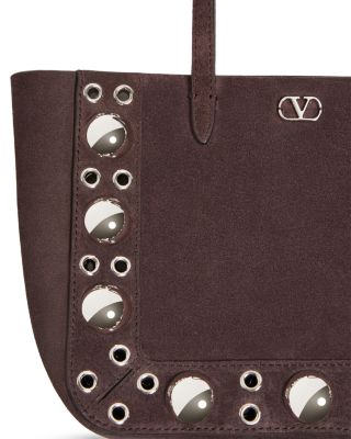 Nellc&ocirc;te Mini VLogo Shopping Tote Bag in Suede