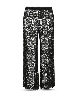 Geraldine Paisley Crochet Cover-Up Pants