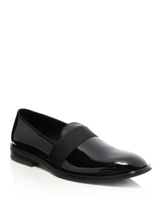 Men's Derrek Patent Smoking Loafers with Ribbon