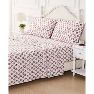 Sumita Floral Percale Sheet Set, King