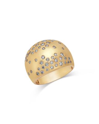 Scattered Diamond Ring in 14K Yellow Gold, 0.80 tcw