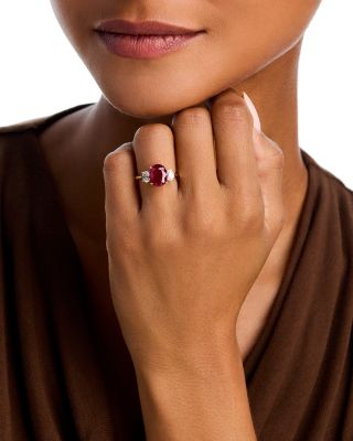 Ruby & Diamond Ring in 14K Yellow Gold