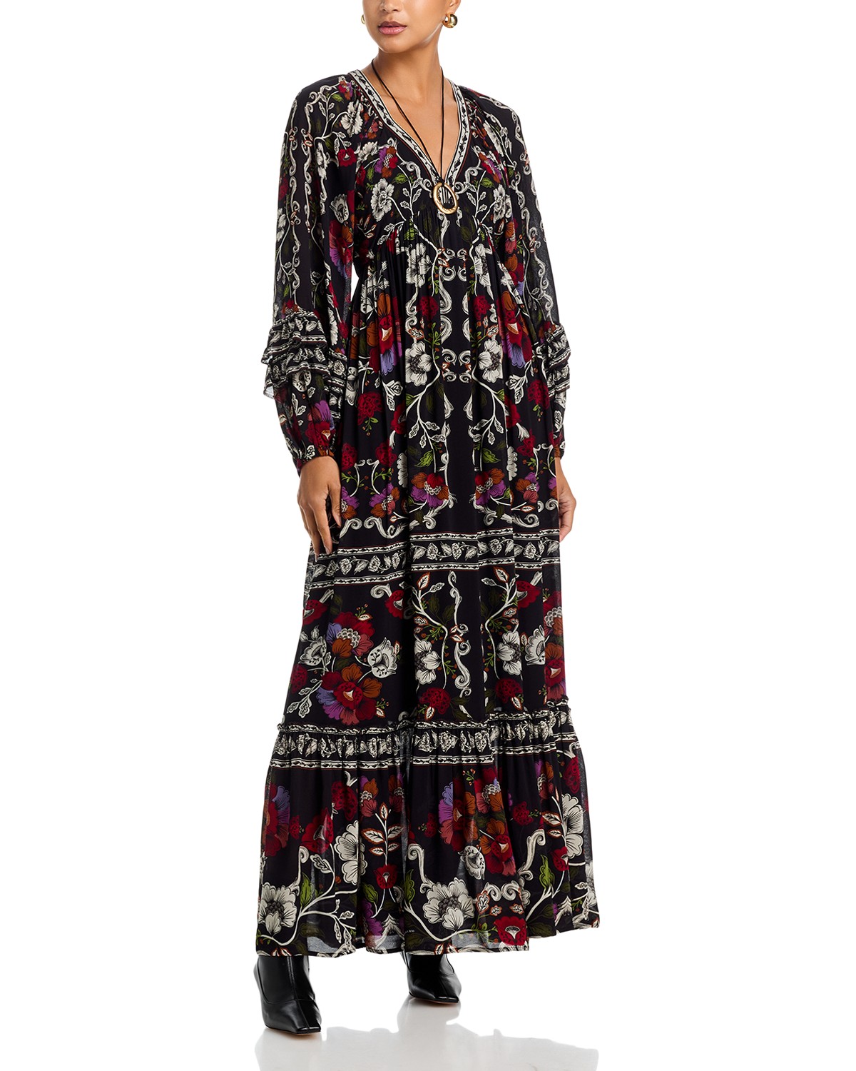 Rococo Flowers Maxi Dress