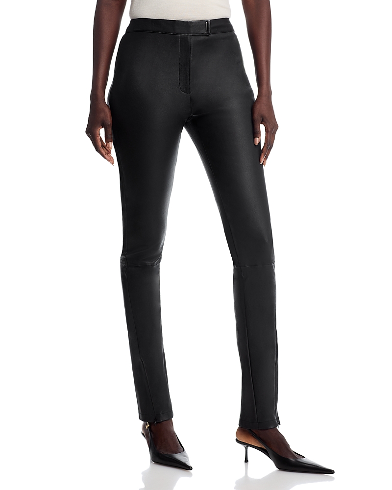 Hugo Boss Simax Leather Pants In Black