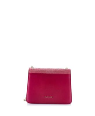  Small Serpenti Forever Square Shoulder Bag Leather and Stingray