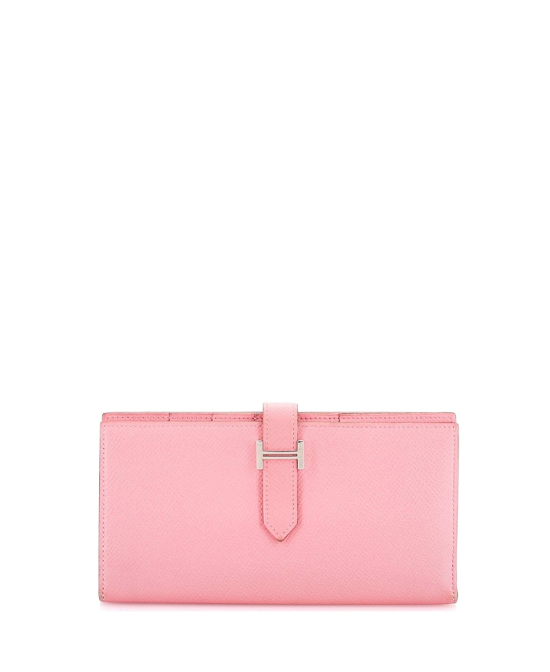 PRE-OWNED HERMES Pre-owned Hermes Long Bearn Wallet Epsom In Pink