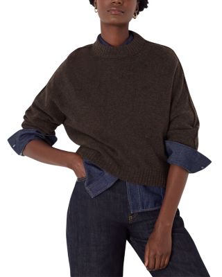 Wool Curved Hem Sweater