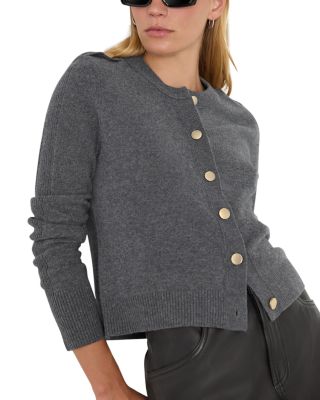 Military Crew Neck Cardigan