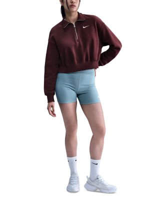 Zip Neck Cropped Sweatshirt