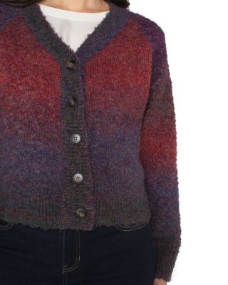 Ombr&eacute; V Neck Cardigan