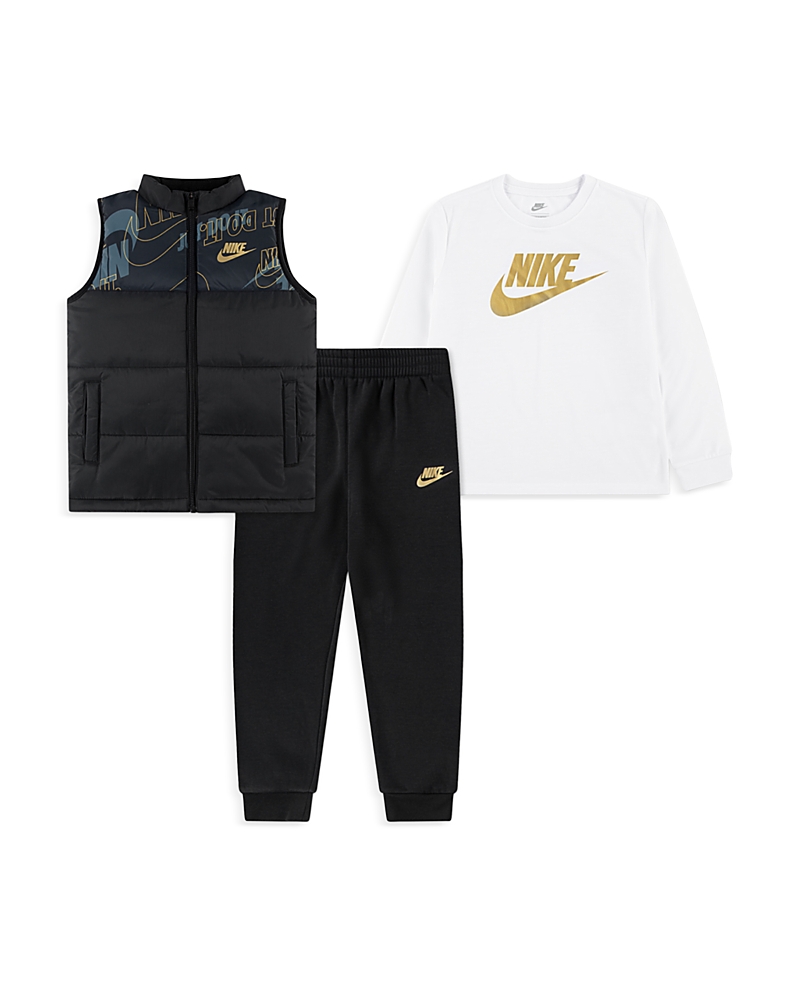 Nike Boys' Vest, Long Sleeved Tee & Pants Set - Little Kid, Big Kid In Black