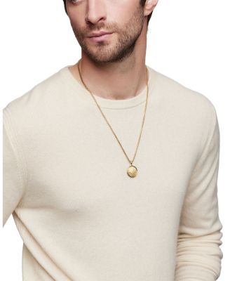 Men's Storm Duality Amulet in 18K Yellow Gold with Diamonds, 30mm