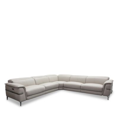 Marino 5 Piece Leather Motion Power Reclining Sectional Sofa