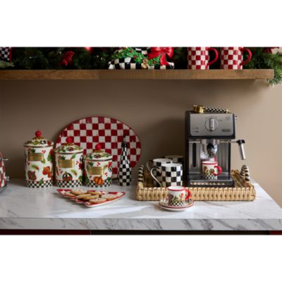 Courtly Flower Market Stoneware Espresso Cup & Saucer, Set of 2