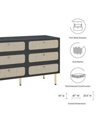 Chaucer 6-Drawer Compact Dresser
