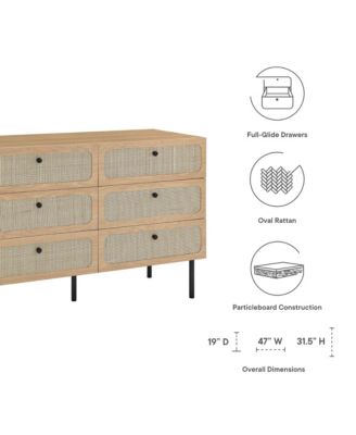 Chaucer 6-Drawer Compact Dresser